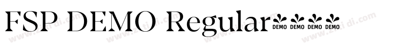 FSP DEMO Regular字体转换